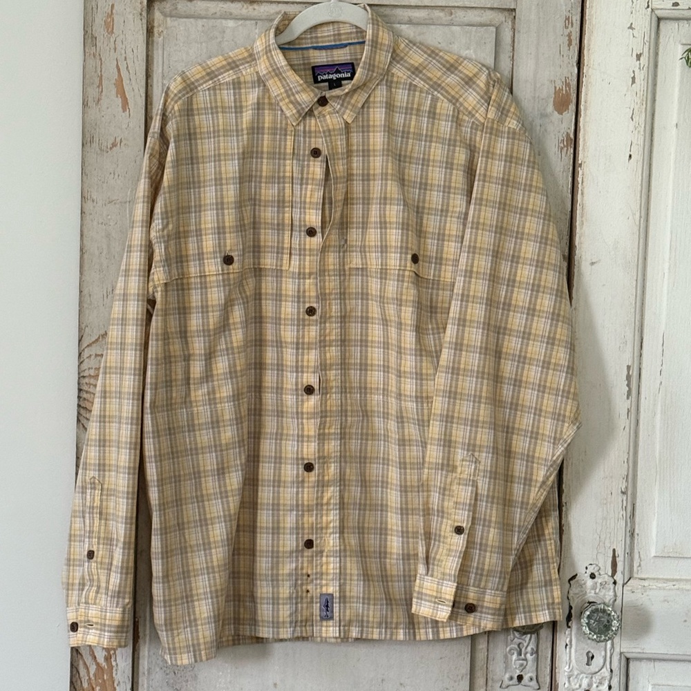 Patagonia Men's yellow Plaid Shirt
